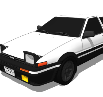超精细汽车模型 头文字D AE86 Trueno (2)